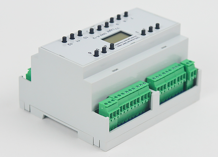 DMX реле 12/6 каналов на DIN рейку с двойной гальванической развязкой VJLight DMX R-12