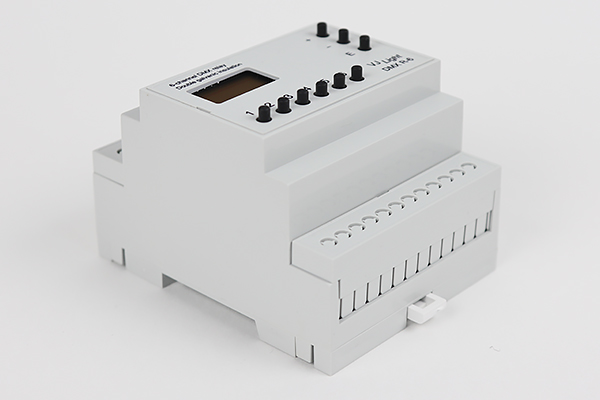 DMX реле 4 канала на DIN рейку с двойной гальванической развязкой VJLight DMX R-4